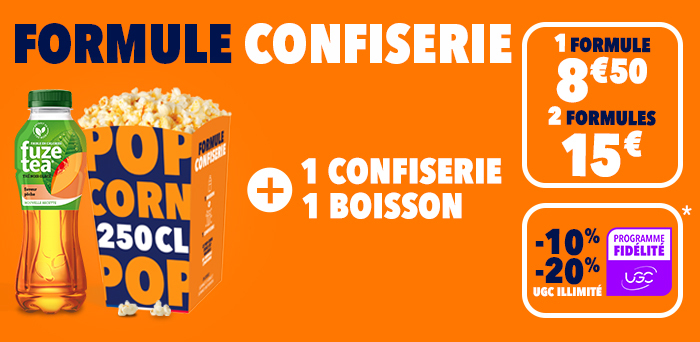 Formule confiserie : 1 confiserie + 1 boisson à 8,50€